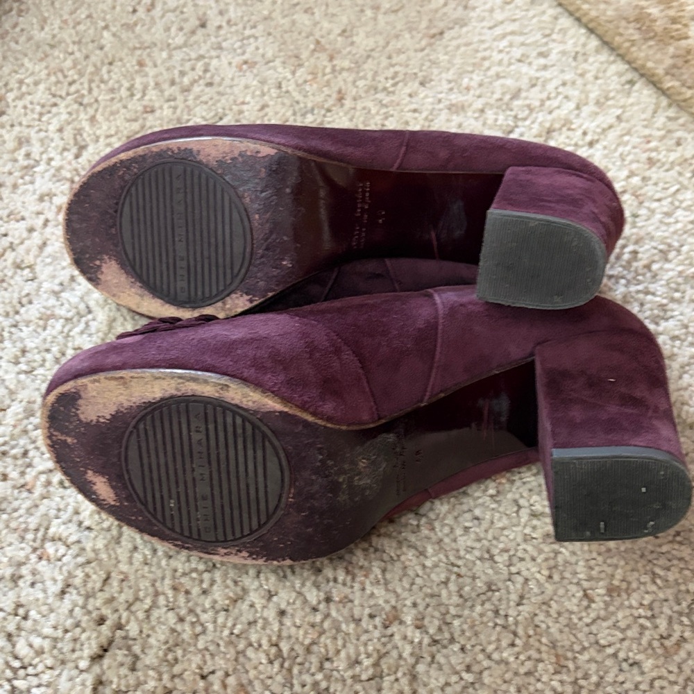 Chie Mihara Mary Jane platform suede high heels ankle strap - Picture 10 of 13